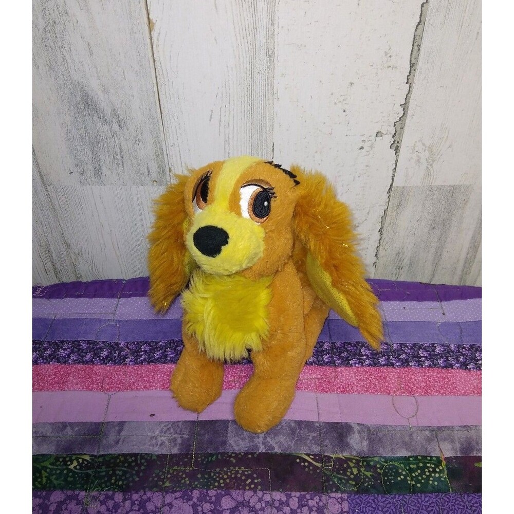 Disney Lady Plush Lady and the Tramp Dog Tote a Tail Sparkle Bean Plush 8"